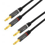 LogiLink Høyttalerkabel 2 x 2,5 mm² med banankontakter Svart 3 meter