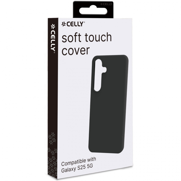 Celly Cromo Soft gummideksel Galaxy S25 Svart