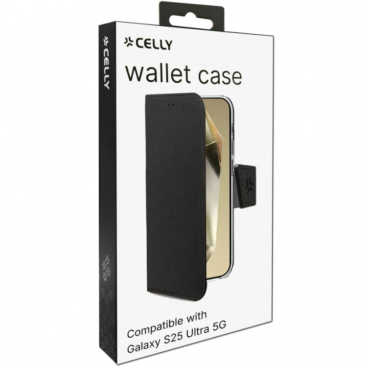 Celly Wally lommebokveske Galaxy S25 Ultra Black