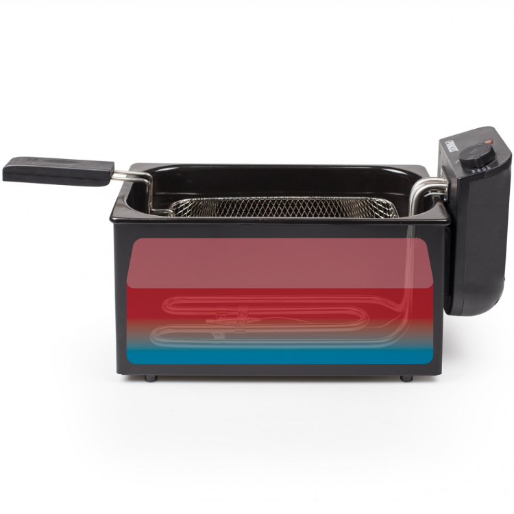 Princess Frityrgryte 3l 182727 Rustfritt stål. Svart