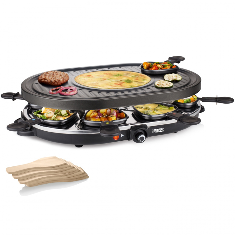 Princess Raclette 8 Oval Grill Party 162700 43X30cm grilltallerken