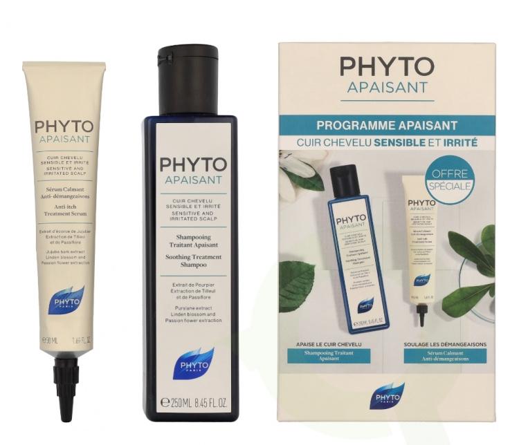 Phyto Phytoapaisant Treatment Kit 300 ml Soothing Shampoo 250ml/Soothing Serum 50ml