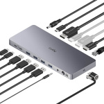 CUDY Dokkingstasjon CS700 10Gbps USB-C Dual 4K 150W