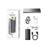 CUDY Dokkingstasjon CS700 10Gbps USB-C Dual 4K 150W
