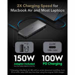 CUDY Dokkingstasjon CS700 10Gbps USB-C Dual 4K 150W