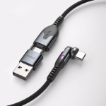 STATIK Kabel PowerPivot Pro Nylonflettet USB-C Til USB-C Svart 1m