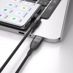 STATIK Kabel PowerPivot Pro Nylonflettet USB-C Til USB-C Svart 1m