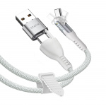 STATIK Kabel PowerPivot Pro Nylonflettet USB-C Til USB-C Hvit 1 m