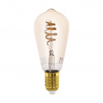 Eglo E27 ST64 spiral, gul - TW - Zigbee, Bluetooth Eglo E27 ST64 spiral, gul - TW - Zigbee, Bluetooth