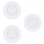 Eglo Sett med 3x Fueva-Z innfelte hvite Ø8,5 - TW - Zigbee, Bluetooth