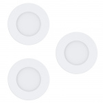 Eglo Sett med 3 x Fueva-Z innfelte lamper, hvit Ø8,5 - TW - Zigbee, Bluetooth