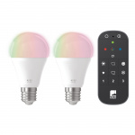 Eglo Sett med 2x E27 A60, fjernkontroll - RGB + TW - Zigbee, Bluetooth Eglo Sett med 2x E27 A60, fjernkontroll - RGB + TW - Zigbee, Bluetooth
