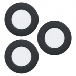 Eglo FUEVA 5 INNBYGGINGSSETT - SORT - 86 mm i diameter, 26 mm i høyden Eglo FUEVA 5 INNBYGGINGSSETT - SORT - 86 mm i diameter, 26 mm i høyden