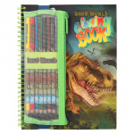 Dino World Fargeleggingsbok med fargeblyanter - (412746) Dino World Fargeleggingsbok med fargeblyanter - (412746)