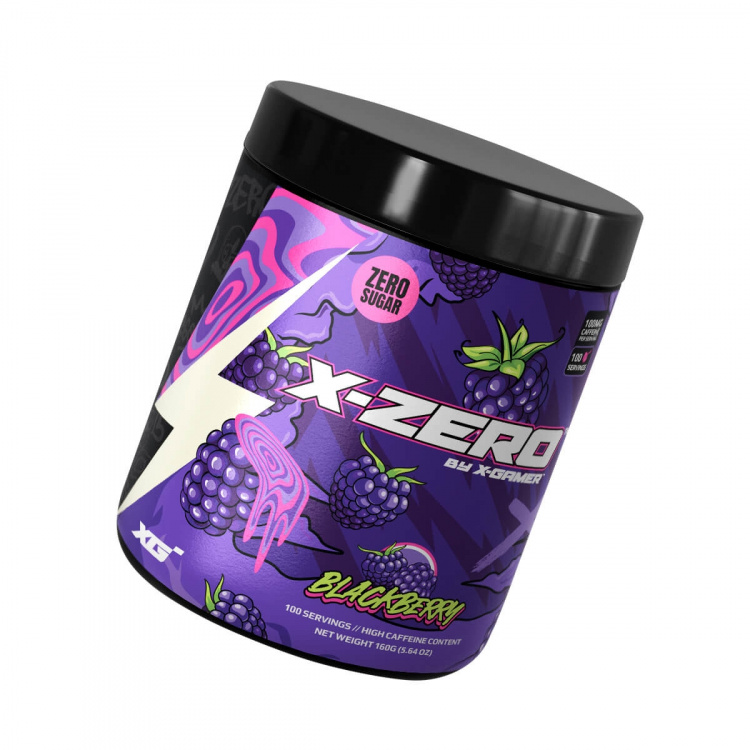 X-GAMER Energidrikkpulver X-Zero 160 gram Blackberry