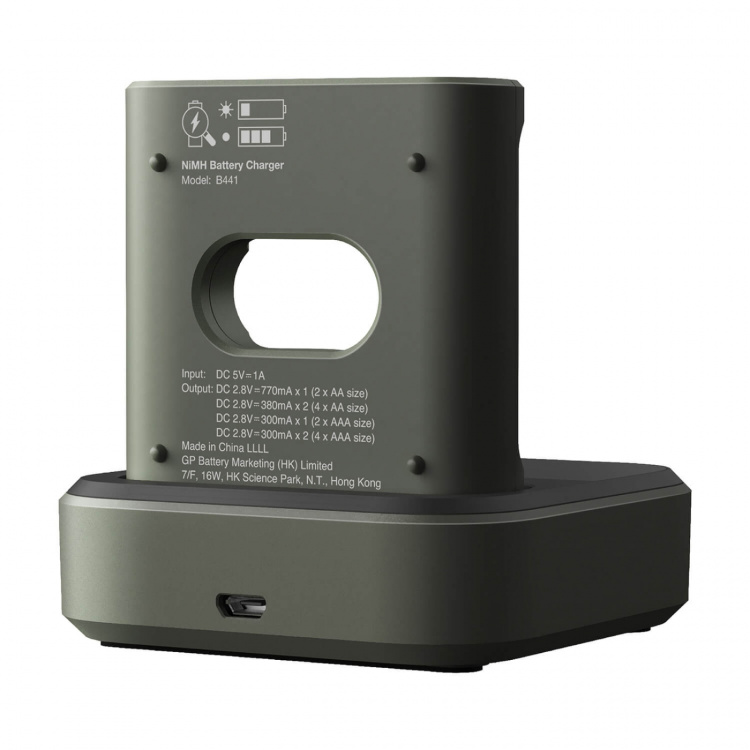 GP Batterilader Everyday Charger B441 + D451 4xAA 2100mAh