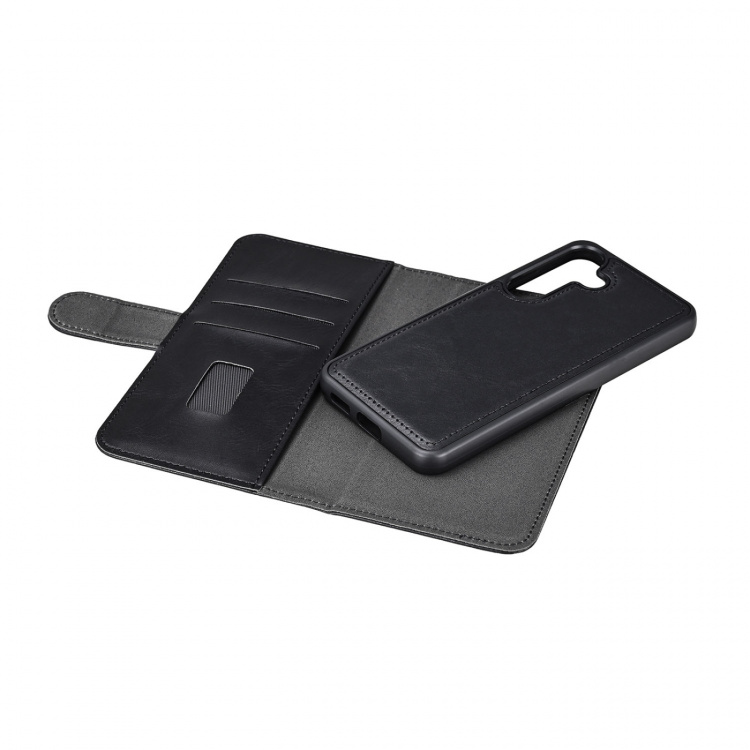 Gear Mobil Lommebok 2i1 Samsung S25 5G 3 Kort Resirkulert Svart Gear Mobil Lommebok 2i1 Samsung S25 5G 3 Kort Resirkulert Svart