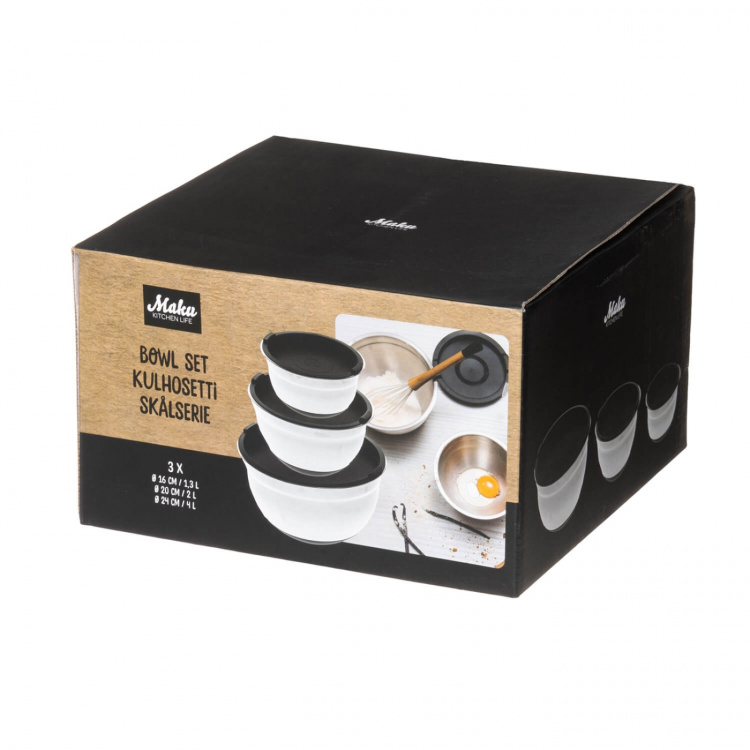 Maku Skål i Stål 3 stk