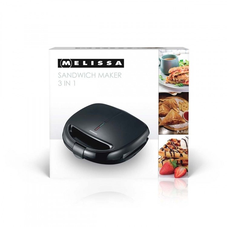 MELISSA 3 i 1 avtakbar sandwichmaskin 850W Svart