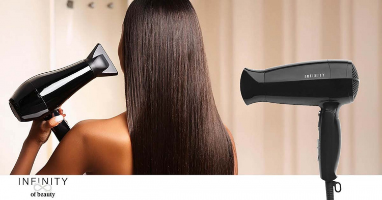 MELISSA Hårføner med sammenleggbart håndtak 1600W Svart MELISSA Hårføner med sammenleggbart håndtak 1600W Svart