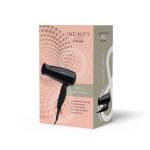 MELISSA Hårføner med sammenleggbart håndtak 1600W Svart