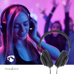 Nedis Over-Ear hodetelefoner med kabel | USB-C™ | Kabellengde: 1.20 m | Volumkontroll | Sort
