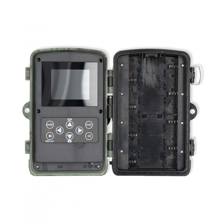 Nedis Wildlife Kamera | 4K@10fps | 50 MPixel | 5 MPixel CMOS | IP65 | Svart No-Glow IR | Nattsyn | Betraktningsvinkel: 60 ° | Bevegelsessensor | Deteksjonsvinkel: 130 ° | Deteksjonsområde: 20 m | Skjermstørrelse: 2.4  Nedis Wildlife Kamera | 4K@10fps | 50 MPixel | 5 MPixel CMOS | IP65 | Svart No-Glow IR | Nattsyn | Betraktningsvinkel: 60 ° | Bevegelsessensor | Deteksjonsvinkel: 130 ° | Deteksjonsområde: 20 m | Skjermstørrelse: 2.4