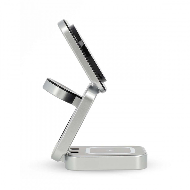 Nedis Trådløs lader | 3-in-1 | 2.5 / 5 / 15 W | LED indikator brukes | Inkludert kabel | USB-A / USB-C™ | 1.50 m