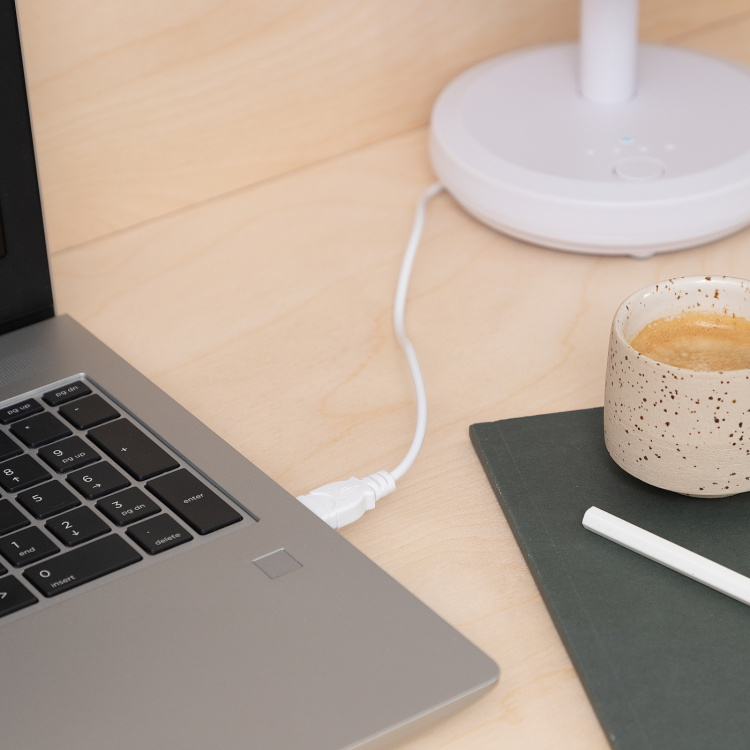 Tristar Oppladbar skrivebordsvifte hvit