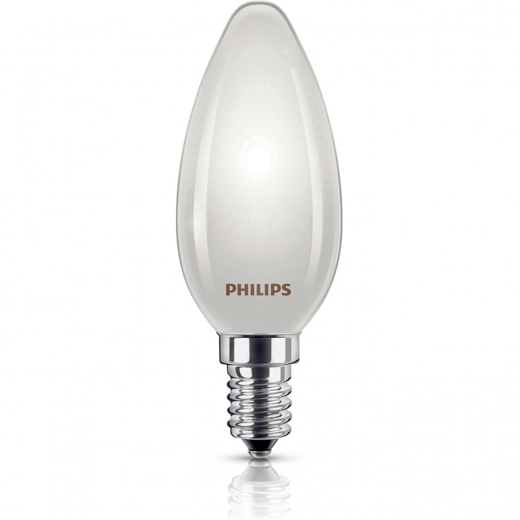 Philips LED E14 Crown B35 2,3W (40W) Frostet 485lm 2700K Energiklasse A Philips LED E14 Crown B35 2,3W (40W) Frostet 485lm 2700K Energiklasse A