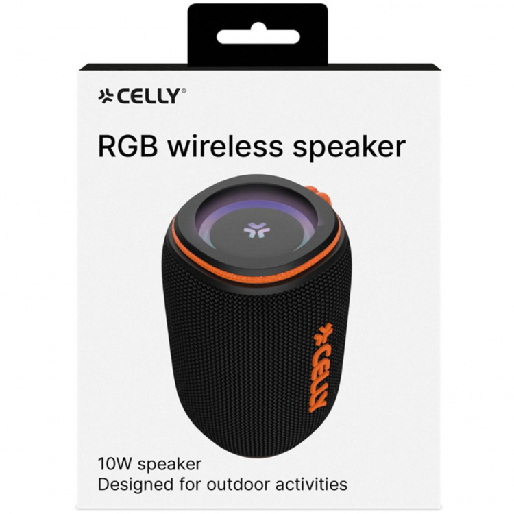 Celly Aura Bluetooth-høyttaler 10W RGB Orange Celly Aura Bluetooth-høyttaler 10W RGB Orange