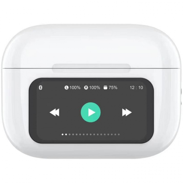 Celly SoundLED True Wireless Bluetooth-hodesett med LED-display ANC & ENC Hvit Celly SoundLED True Wireless Bluetooth-hodesett med LED-display ANC & ENC Hvit