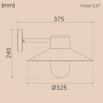 Llitt Victor Veggarmatur E27 sokkel IP44 Antracitt Llitt Victor Veggarmatur E27 sokkel IP44 Antracitt