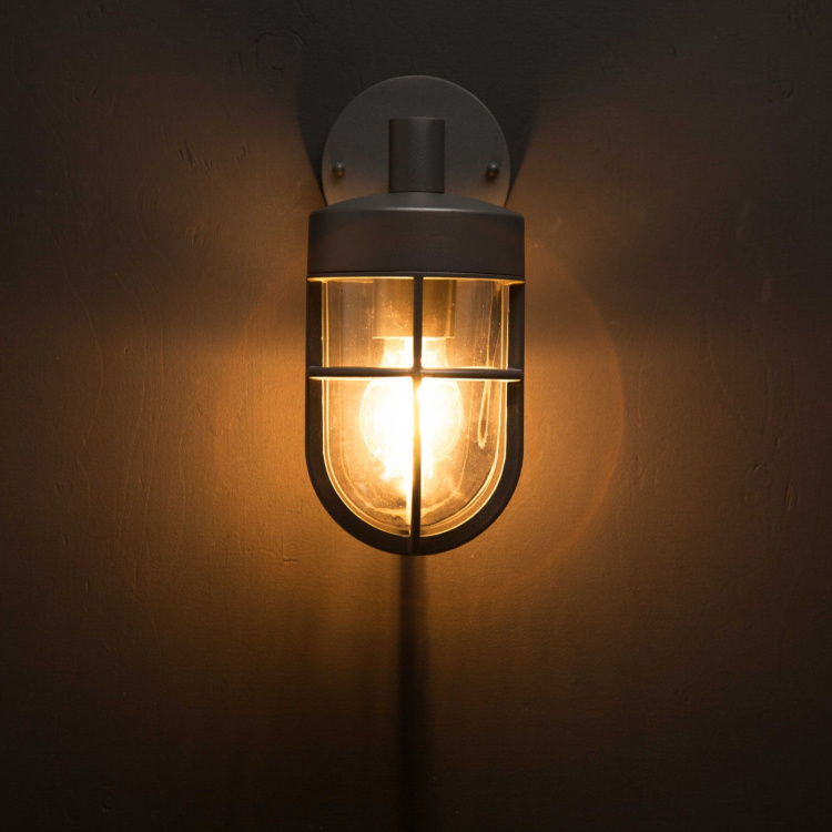 Llitt Jimmy Veggarmatur E27 sokkel IP44 Antracitt