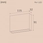 Llitt Per I Veggarmatur LED IP54 3000K 4W 210lm Antracitt