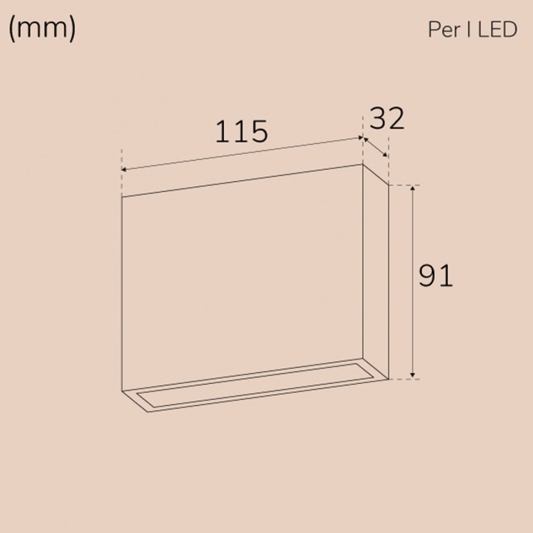 Llitt Per I Veggarmatur LED IP54 3000K 4W 210lm Antracitt