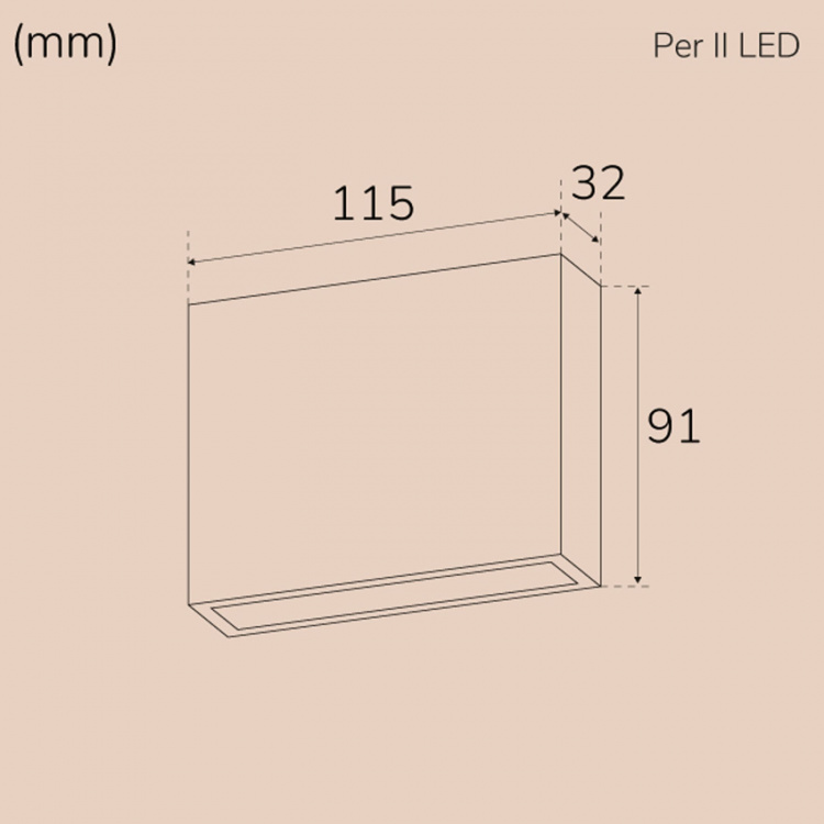 Llitt Per II LED-veggarmatur IP54 3000K 6W 430lm Corten Llitt Per II LED-veggarmatur IP54 3000K 6W 430lm Corten