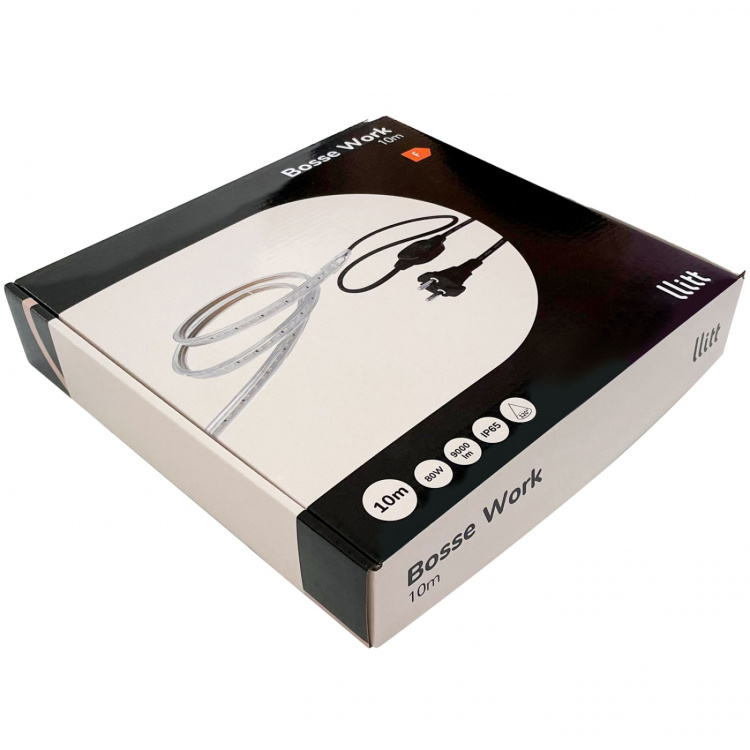 Llitt Bosse Work Ledstrip arbeidslys 10m IP65 4000K 80W 8000lm Llitt Bosse Work Ledstrip arbeidslys 10m IP65 4000K 80W 8000lm