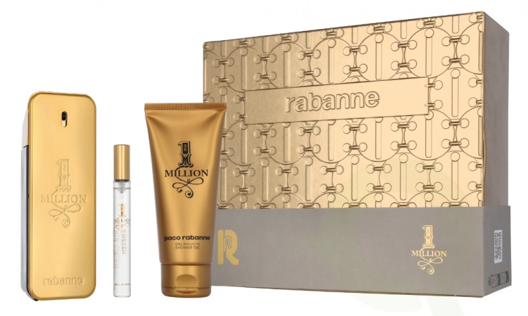 Paco Rabanne 1 Million Giftset 210 ml Edt Spray 100ml/Shower Gel 100ml/Travel Spray 10ml