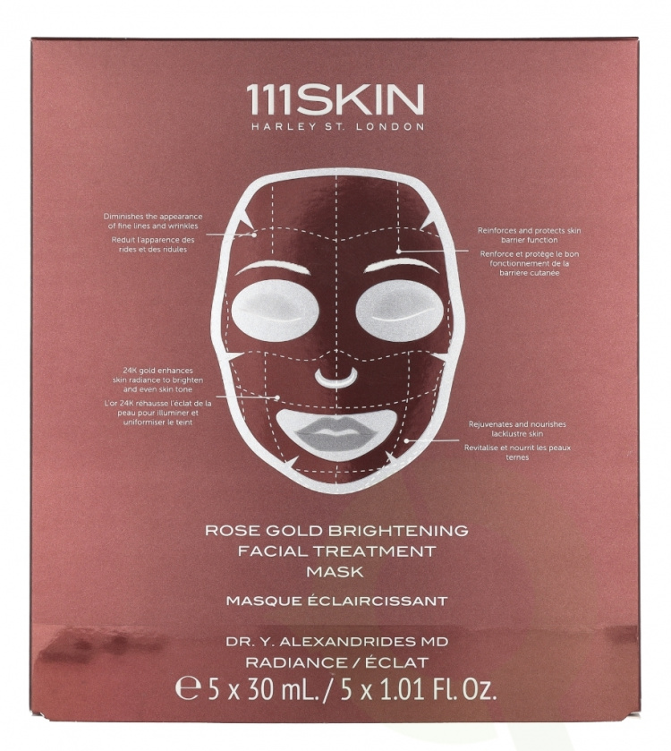 111Skin Rose Gold Brightening Facial Treatment Mask Set 150 ml 5x30 ml