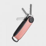 Orbitkey Hybrid nøkkelholder i lær - pastellrosa