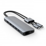 Targus Hyper - HyperDrive VIPER 10-i-2, dobbel 4K60Hz HDMI for MacBook Pro/Air og alle USB-C-enheter, Ethernet, 3,5 mm lydkontakt