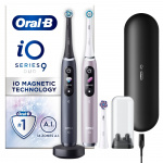 Oral B iO9 Duo Pack Black Onyx & Rose Quartz elektrisk tannbørste Oral B iO9 Duo Pack Black Onyx & Rose Quartz elektrisk tannbørste
