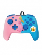 PDP Gaming Faceoff Deluxe Audio Wired Controller Peach Licensed Switch