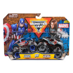 Monster Jam 1:64 Marvel 2-pakning - Captain America vs. Winter Soldier