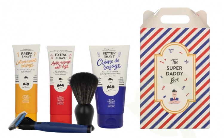 Monsieur Barbier The Super Daddy Box 325 ml Barberkrem 175 ml/barberkrem 75 ml/barberlotion 75 ml/barberbalsam 75 ml/rakespray/barberkost