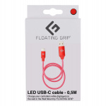 FLOATING GRIP 0,5M LED USB-C-kabel (rød) FLOATING GRIP 0,5M LED USB-C-kabel (rød)