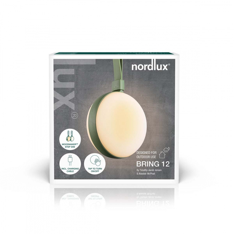 Nordlux Bring To-Go 12 Batterilampe Hvit/Grønn