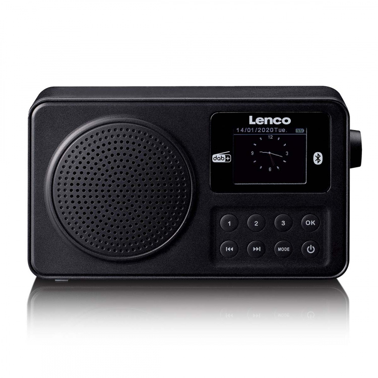Lenco Bærbar DAB+/FM-radio med Bluetooth® Svart