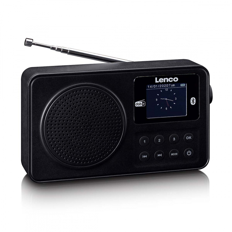 Lenco Bærbar DAB+/FM-radio med Bluetooth® Svart